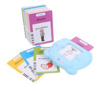 Gadpiparty 1 Set Talking Flash Cards Learning Early Educational Machine for Interactive English Reading Cards Fun Sensory Speech for Boys Blue Spanish English