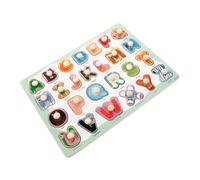 Gadpiparty 1 Set Wooden Puzzle Bright Logic Board for Early Education Cognitive Development and Language Learning Engaging Alphabet Matching Game for Preschoolers