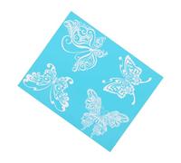 Gadpiparty 1 Sheet DIY Butterfly Pattern Adhesive Mesh Transfer Stencil Reusable Screen Printing Template for Household Sign Decor Easy to Clean for Crafting Parties