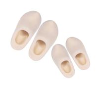Gadpiparty 10 Pairs Miniature Unfinished Wooden Shoes for Doll House DIY Crafts Smooth Surface Blank Doll Shoes Accessories Durable and Practical