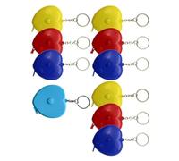Gadpiparty 10 Pcs 1.5m Heart-shaped Retractable Tape Measure Set with Key Ring, Soft Body Measuring Tape for Sewing, Tailoring and Crafts, Random Colors