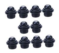 Gadpiparty 10 PCS Lamp Holders Self Locking Round Bulb Socket Bases for LED Bulbs Installation Plastic Screw Terminal Lamp Holders Compatible with Mm² Cable Black