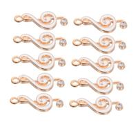 Gadpiparty 10 pcs Metal Music Notes Charms for DIY Jewelry Making Musical Symbol Charms for Bracelets Earrings and Pendants Delicate and Chic Music Lover Accessories