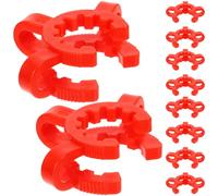 Gadpiparty 10 Pcs Plastic Keck Clamps for Glass Standard Ground Laboratory Secure Connector for Distillation and Reflux Units High Strength Plastic Tongs for Lab Instruments Random Color