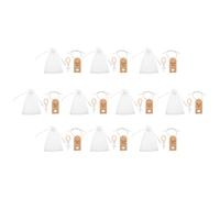 Gadpiparty 10 Sets Wooden Beaded Rosary Cross for Baptism with Organza Bag and Paper Card - Catholic Baptism Party Favors Bulk Prayer Wood Crosses for Religious Ceremony