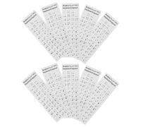 Gadpiparty 10 Sheets Arabic Keyboard Replacement Letter Stickers with High Contrast Bilingual Design, Matte Finish Pvc Computer Stickers for Laptop Keys, for Educational Environments