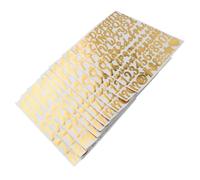 Gadpiparty 10 Sheets German Alphabet Stickers Self-Adhesive Peel and Stick Letters for Scrapbooking Bulletin Boards Mailboxes Office School Decor with Glitter Gold Finish