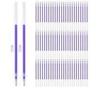 Gadpiparty 100 Pcs Fabric Marking Pen Refill Heat Erasable Pen Refills Blue Disappearing Ink Marking Precision Safe for Fabrics Quilting Tailoring Sewing