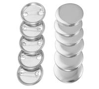Gadpiparty 100 Sets DIY Blank Tinplate Badges Badge Craft Supplies for Emblems Durable Iron Materials for DIY Projects and