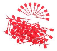 Gadpiparty 1000Pcs Dark Red Plastic Fire Extinguisher Safety Lock Pins Tamper Seal Zip Ties for Workplace, Vehicle, and Educational Facility Fire Equipment Management