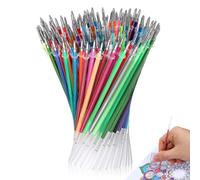 Gadpiparty 100pcs Assorted Colour Glitter Gel Pen Refills Smooth Writing Ink Pen Refills with Plastic Anti-wear Tips Easy to Carry for Office and School Use Random Color