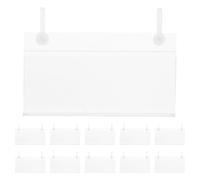 Gadpiparty 100pcs Basket Label Holders: Wire Shelf Labels Holder - Sign Clips for Retail Snap Lock Closure for Display Price Tags Storage Bins Merchandise Signs Home Organization