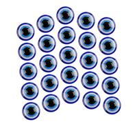 Gadpiparty 100pcs Blue Flat Back Resin Evil Eye Beads for DIY Crafts Jewelry Making Scrapbooking Decoration Half Round Protective Charm Tiles for Creative Handmade Projects