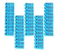 Gadpiparty 100pcs Blue Numbered Ear Tags for Livestock Animals, Cattle Sheep Goat Pig Identification Labels, Sturdy -Printed Ear Tags for Farm Animal Management