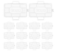 Gadpiparty 100pcs Cable Label Holder Cable Label Identification Case 3.7x2.4x1.3inch Plastic Display Wire Information Improves Work Efficiency