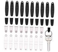 Gadpiparty 100Pcs Clear Keychain Connectors Snap Clips for Id Badge Holders Plastic Clips Lightweight and Versatile Keyring Accessories for Organizing Keys Lanyards and Office Cards