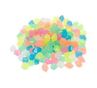 Gadpiparty 100pcs Colored Luminous Aquarium Stones, Small Artificial Diamond-shaped Glowing Pebbles for Fish Tank Decoration, Aquarium Bottom Gravel, 50g Bag