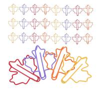 Gadpiparty 100pcs Colorful Maple Leaf Paper Clips Metal Binder Clips for Office School Home Versatile Bookmark Craft Supplies Organizer for Women Students