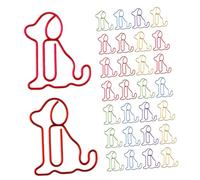 Gadpiparty 100pcs Cute Dog Shaped Paper Clips Metal Bookmarks Organizer Clips for Office School Teachers Students Document Holding