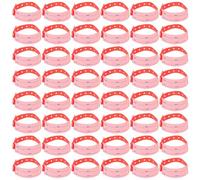 Gadpiparty 100PCS Disposable Medical Identification Wristbands for Adults, Red Patient ID Bracelet Writable Surface, Hospital Admission Wristband for Nursing and Elderly Care