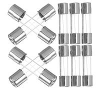 Gadpiparty 100pcs Fast-blow Glass Tube Fuse Set Transparent Clear Glass Fuse Tubes Assorted Kit for Electronic Devices Circuit Protection Safety