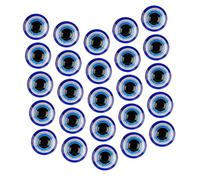 Gadpiparty 100pcs Flat Back Resin Evil Eye Tiles Half Round DIY Craft Embellishments for Scrapbooking Hair Clips Cell Phone Decor Protective Luck Symbol