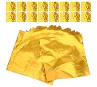 Gadpiparty 100pcs Gold Aluminum Foil Candy Wrappers for Chocolate Sugar Packing Sheets Lightweight Easy to Shape Gifting Crafting Papers