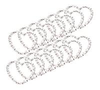 Gadpiparty 100pcs Heart Linking Charms Small Open Ring Jewelry Making Accessories Silver Alloy Lightweight Blank Framed Heart-shaped Rings for DIY Craft Projects and Key Chains