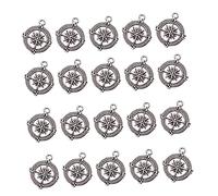 Gadpiparty 100pcs Polished Alloy Compass Pendents for Graduation DIY Jewelry Making Accessories Durable Creative Charms for Bracelets Necklaces Party Fashion