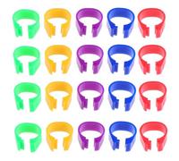 Gadpiparty 100pcs Poultry Leg Bands Plastic Bird Foot Rings for Pigeons Ducks Chickens Reusable Identification Clips for Small Poultry Breeds and Breeding Management