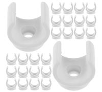 Gadpiparty 100pcs PVC U Bracket Cable Clamps for Pipes Cushioned Insulated Tube Holders with Predrilled Lightweight Pipe Strap Clips for Water and Conduits Fixing Various Surfaces