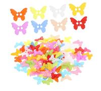 Gadpiparty 100pcs Resin Butterfly Buttons for Crafts Decorative Buttons for DIY Sewing Collage Art Crafting Supplies
