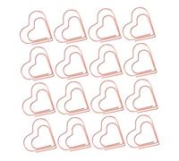Gadpiparty 100pcs Rose Gold Heart Paper Clips Mini Metal Paperclip Bookmarks for Office School Stationery Cute Scrapbooking Clips for Document Organization and Desk Decoration