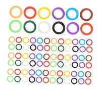 Gadpiparty 100pcs Silicone Key Cover Key Silicone Cover Caps for House Identification Tags Round Caps Flexible Toppers Identifier Round Tags Silica Gel