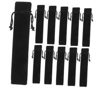 Gadpiparty 100pcs Velvet Pen Pouch Sleeve Drawstring Pen Holder Bag Stationery Soft Velvet Material Multiuse Organizer for School Office