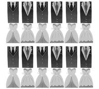 Gadpiparty 100Pcs Wedding Candy Box Bride and Groom Packaging Durable Paper and Ribbon for Wedding Favors Suitable for Guests and Celebrations Includes Each