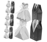 Gadpiparty 100pcs Wedding Favor Boxes Bride and Groom Candy Storage Container Romantic Party Box for Wedding Reception Bridal Shower Engagement with Classic Elegant Design
