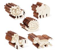 Gadpiparty 100pcs Wooden Embellishments for Crafts Featuring Animal Wood Shapes, Made from Unfinished Wood the Ability be Stained, for Picture Frames and Seasonal Crafts Style