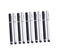 Gadpiparty 10pcs 2-in-1 Aluminum Capacitive Stylus Pens for Tablets and Smartphones, Ballpoint Writing Pen Set for Touch Screen Devices, Suitable for Drawing and Note-taking Random Color