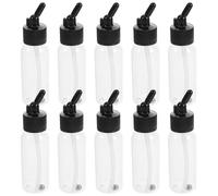 Gadpiparty 10pcs 60ml Plastic Airbrush Bottles Set with Dual-Action Siphon Feed Empty Paint Dispensing Containers for Airbrush Painting Replaceable Down-Suction Cups Suitable for Guns