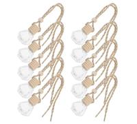 Gadpiparty 10pcs 8ml Car Hanging Diffuser Bottles Empty Perfume Essential Oil Bottles with Hanging Pendant Purify The Air Unique Shape Synthetic Material for Door and Garden