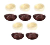Gadpiparty 10pcs Artificial Bird Nests Craft Mini round Faux Bird Nest Ornaments for Garden Decor and Birdcage Accessories in Brown and Bamboo Stick Colors