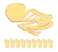 Gadpiparty 10pcs Butterfly Acrylic Wine Glass Charms with Golden Decorative Drink Tags, Easy to Use and Reusable Drink Identifiers for Birthday Parties and DIY Wedding Celebrations
