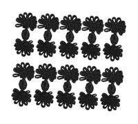 Gadpiparty 10pcs Chinese Knot Buttons Handmade Decorative Closures for Cheongsam Coats and DIY Projects Secure User Friendly Fasteners Elegant Black for Versatile Fashion Applications
