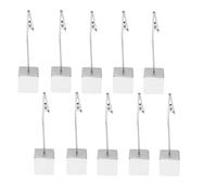 Gadpiparty 10pcs Cube Resin Memo Clip Holders with Silver Alligator Clips Desktop Photo and Note Holders for Wedding Office Party School Space Saving Desk Organizer