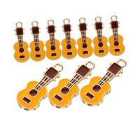 Gadpiparty 10Pcs Cute Metal Guitar Charms DIY Jewelry Supplies for Earrings Bracelets Necklaces Keychains Creative Instrument Decor for Crafting Music Themed Accessories