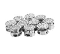 Gadpiparty 10pcs Double Hole Metal Cord Locks Spring Stopper Fasteners for Drawstrings Jackets Backpacks with Smooth Surface and Firm Grip