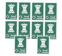 Gadpiparty 10pcs Food Waste Recycle Stickers for Kitchen Trash Bins Self Adhesive Vinyl Labels for Waste Sorting and Recycling Multipurpose Dustbin Decals for Home Office and Outdoor Use