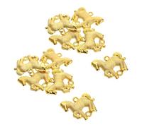 Gadpiparty 10pcs Gold Horse Pendant Charms for Jewelry Making Zodiac Animal Charms with Festive Finish for Bag Keychain Decoration and Personal Luck Accessories