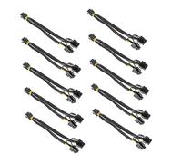 Gadpiparty 10pcs Gpu Extension Cable to Dual Adapter Rgb Cables Extension Way Graphics Power Cord